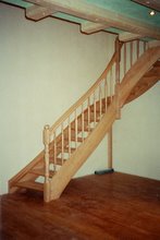 Treppe mit Holzfußboden